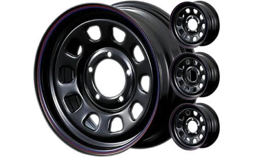 Motor Farm DAYTONA 16x5.5J Black/Red/Blue (4本セット)