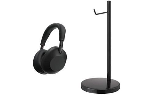 SONY WH-1000XM6 ヘッドホン + 山崎実業 ヘッドホンスタンド 2292