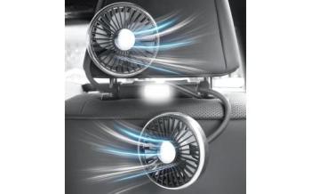 PORAXY車載扇風機USBヘッドレストLED