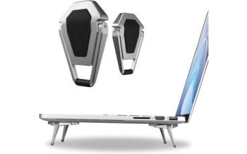 SUNTAIHO PCスタンド 貼付型 銀色
