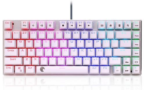 e元素ゲーミングキーボード 赤軸81キー RGB LEDバックライト USB有線