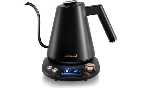 LEACCO 電気ケトル 1.0L ブラック