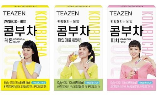 TEAZEN コンブチャ 50g レモン, ピーチ, パイナップル 3個セット