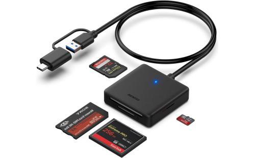 BENFEI USB 3.0/USB-C カードリーダー 4-in-1